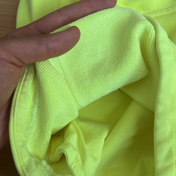 Lululemon inner Glow High rise neon yellow sweat pant shorts - Picture 10 of 10